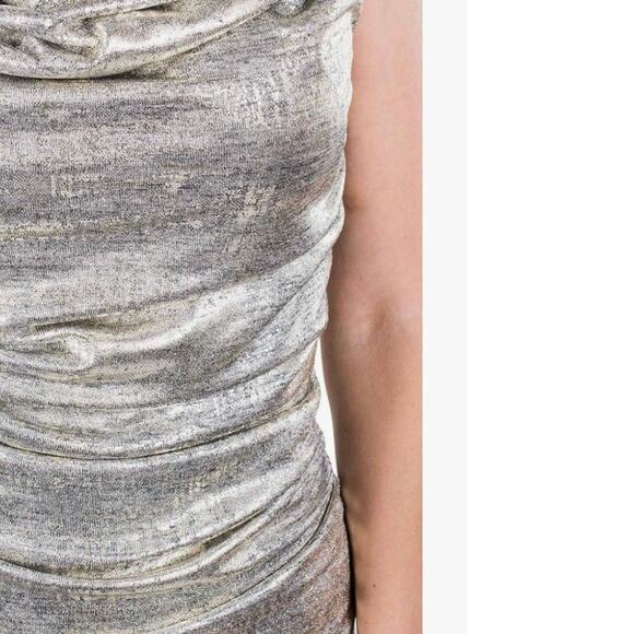 Joseph Ribkoff Gold Metallic Top Size 8 - Picture 9 of 13